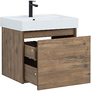 Тумба с раковиной Aquanet Nova Lite 249511 60 дуб рустикальный для ванной в интернет-магазине Sanbest
