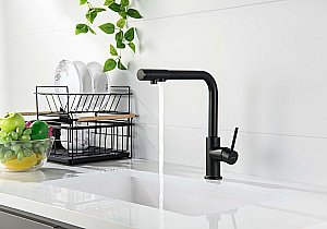 Смеситель для кухни Aquatek Европа AQ1386MB черный матовый купить в интернет-магазине сантехники Sanbest