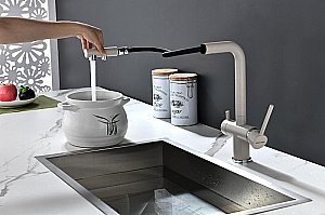 Смеситель для кухни Paulmark Serpentine Se213222-BE бежевый купить в интернет-магазине сантехники Sanbest