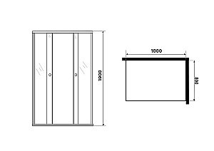 Душевой уголок Niagara Eco NG-1018-14QT 100х80 профиль черный/стекло тонированное купить в интернет-магазине Sanbest