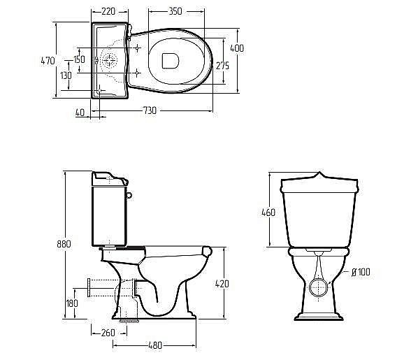 Унитаз Migliore Impero 30352 белый/хром купить в интернет-магазине Sanbest