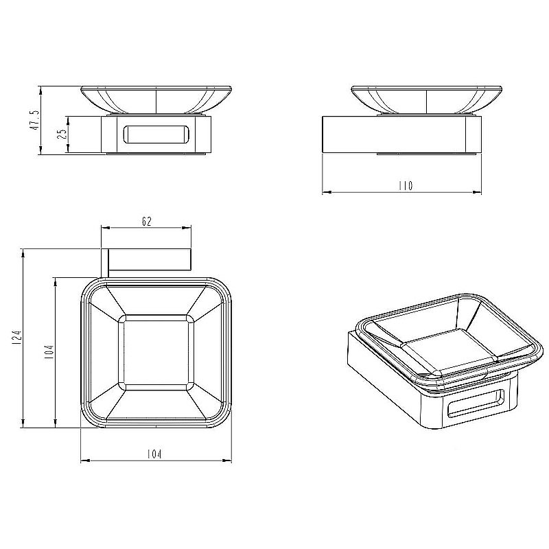 Мыльница Boheme Q 10943-MW белый матовый купить в интернет-магазине сантехники Sanbest
