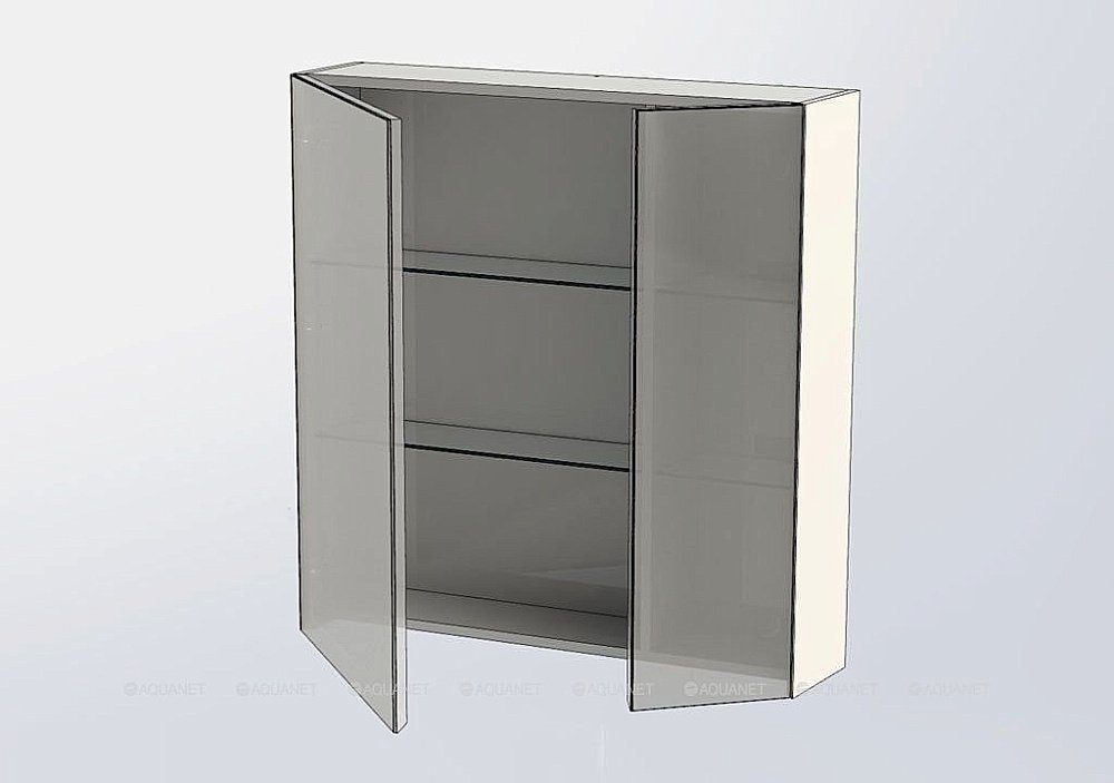 Зеркальный шкаф Aquanet Нью-Йорк 85 орех купить в интернет-магазине сантехники Sanbest