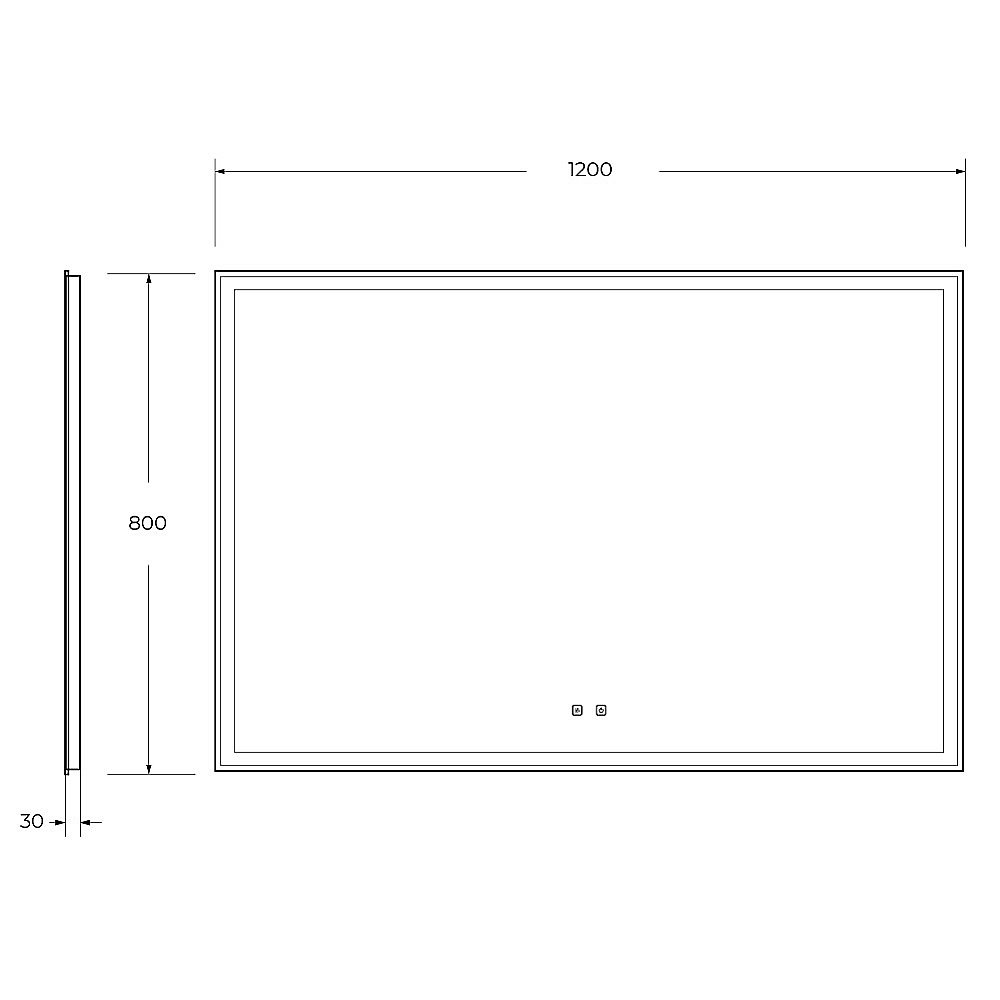 Зеркало BelBagno SPC-GRT-1200-800-LED-TCH-SND 120х80 в ванную от интернет-магазине сантехники Sanbest