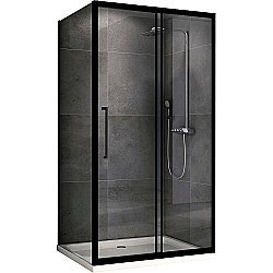 Душевой уголок Abber Schwarzer Diamant 160x50 AG30160BH-S50B стекло прозрачное/профиль черный купить в интернет-магазине Sanbest