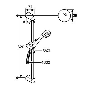 Душевой гарнитур Kludi Zenta 606300500 купить в интернет-магазине сантехники Sanbest