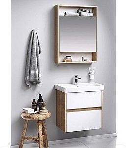 Тумба с раковиной Aqwella City 60 дуб балтийский для ванной в интернет-магазине Sanbest