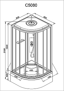 Душевая кабина AvaCan C Серия C5080 80х80 стандартная купить в интернет-магазине Sanbest