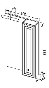 Зеркало Aquanet Стайл 55 в ванную от интернет-магазине сантехники Sanbest