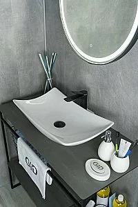 Раковина накладная Gid Creativo 56 N9176 51129 белая купить в интернет-магазине сантехники Sanbest