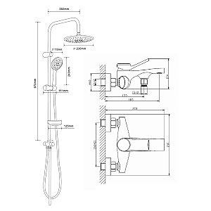 Душевая система Orange ORGANIC M27-933cr хром купить в интернет-магазине сантехники Sanbest