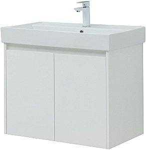 Тумба с раковиной Aquanet Nova Lite 298850 75 белый глянец для ванной в интернет-магазине Sanbest