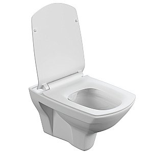 Унитаз подвесной Cersanit CARINA XL CO DPL EO slim c инсталляцией VECTOR/кнопка CORNER хром глянцевый, с крышкой микролифт, безободковый купить в интернет-магазине Sanbest