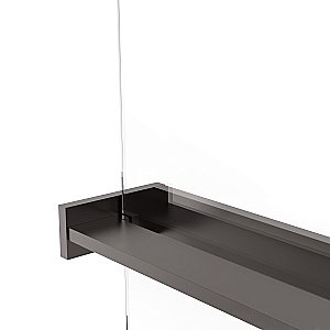 Душевая перегородка Vincea Walk-In VSW-1HR110CGGM 110x200 профиль вороненая сталь/стекло тонированное купить в интернет-магазине Sanbest