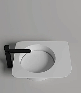 Раковина накладная Salini NINFEA 02 110521M 54 матовая из искусственного камня S-Stone, белая матовая купить в интернет-магазине Sanbest