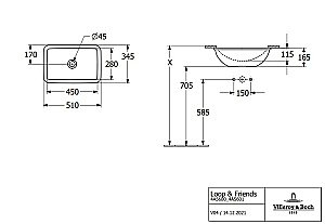 Раковина Villeroy&Boch Loop & Friends 4A560001 альпийский белый купить в интернет-магазине Sanbest