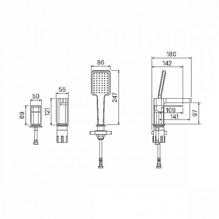 Смеситель для ванны IDDIS Slide SLISB30i07 купить в интернет-магазине сантехники Sanbest
