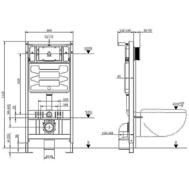 Инсталляция для унитаза Allen Brau Pneumatic Pro 9.11101.20 купить в интернет-магазине сантехники Sanbest