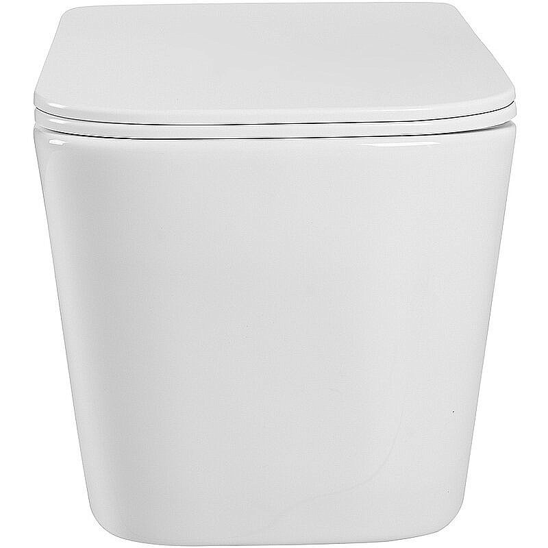 Унитаз подвесной Agger AT04100 белый, с крышкой микролифт, безободковый купить в интернет-магазине Sanbest