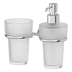 Держатель со стаканом и дозатором жидкого мыла FBS Vizovice VIZ 008 купить в интернет-магазине сантехники Sanbest