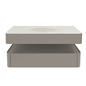 Тумба с раковиной Vincea Caprise 120 VMC-4CA120MLG/VCB-4CA120MWLG светло-серый матовый для ванной в интернет-магазине Sanbest