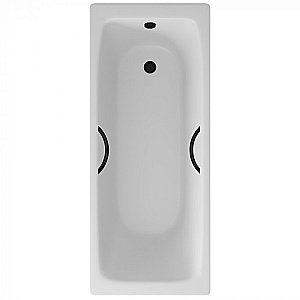 Ванна чугунная Delice Biove Comfort  DLR220509RB 170х75 белая с черными матовыми ручками купить в интернет-магазине Sanbest