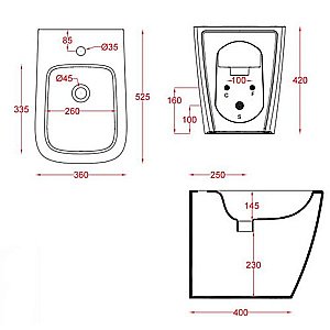 Биде напольное Artceram A16 Белый Матовый купить в интернет-магазине Sanbest