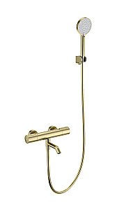 Смеситель для ванны с душем и термостатом WONZON & WOGHAND INN 2 WW-A2006-A1-BG брашированное золото купить в интернет-магазине сантехники Sanbest