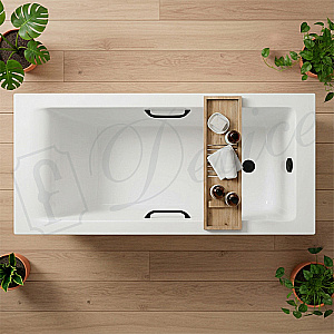 Ванна Delice Diapason DLR330063RB-M 175х70 белая матовая/ручки черные купить в интернет-магазине Sanbest