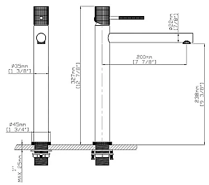 Смеситель для раковины GID Edessa SS070-BM-D черный матовый купить в интернет-магазине сантехники Sanbest