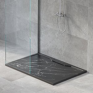 Душевой поддон RGW Stone Tray STE MB 52342810-14 80x100 черный мрамор купить в интернет-магазине Sanbest