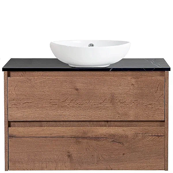 Тумба с раковиной и столешницей BelBagno KRAFT 80 KRAFT80RT-KEPMNO-1077-SET дуб табак для ванной в интернет-магазине Sanbest