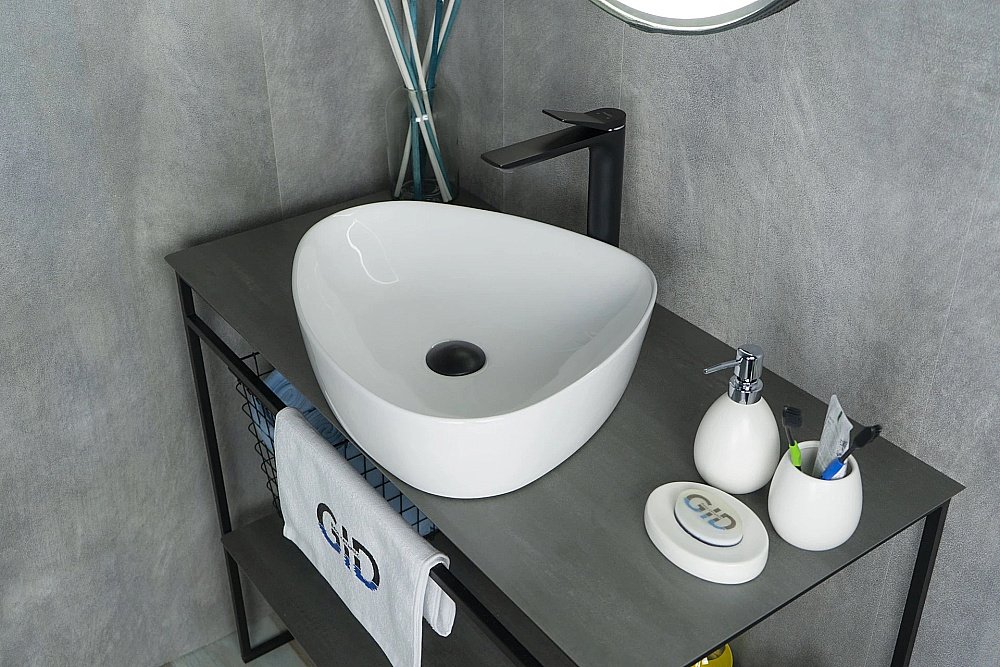 Раковина накладная Gid Creativo 50 N9386 51139 белая купить в интернет-магазине Sanbest