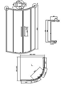 Душевой уголок Grossman Cosmo 301.K33.02.1010.21.10 100x100 стекло тонированное/профиль черный матовый купить в интернет-магазине Sanbest
