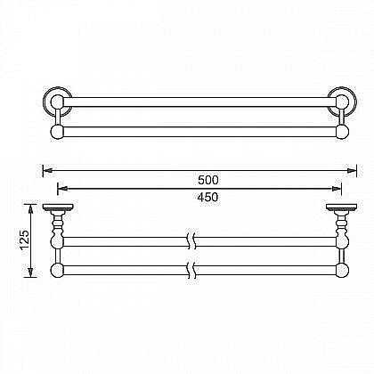 Полотенцедержатель Aquanet 4618D купить в интернет-магазине сантехники Sanbest
