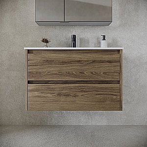 Тумба с раковиной Sancos Libra LB80ECH дуб чарльстон для ванной в интернет-магазине Sanbest