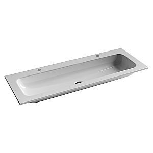 Тумба с раковиной Sancos Velta 120 VL120GG+CN7016 серо-зеленая матовая/раковина белая, 2 отверстия для ванной в интернет-магазине Sanbest