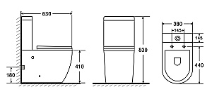 Инсталляция для унитаза Azario AZ-8010-1000 купить в интернет-магазине сантехники Sanbest