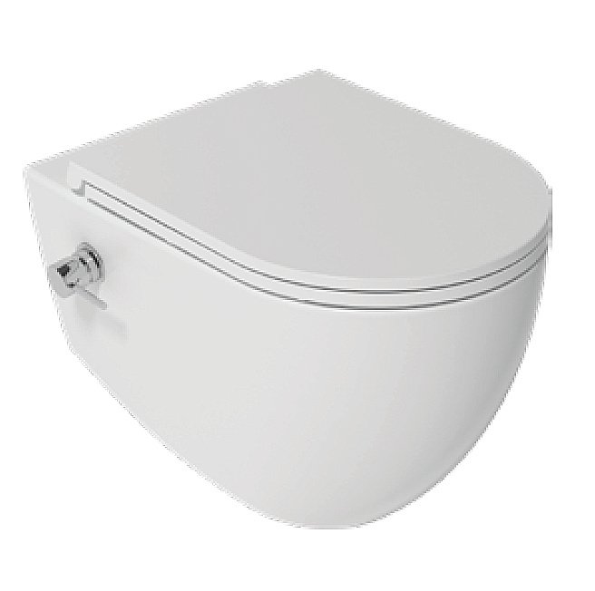Унитаз подвесной с функцией биде Isvea Infinity 10NFS1005I белый, безободковый купить в интернет-магазине Sanbest