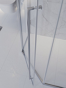 Душевой уголок Cezares PLANE 100х100 P-1-100-C-GM стекло прозрачное/профиль оружейная сталь купить в интернет-магазине Sanbest