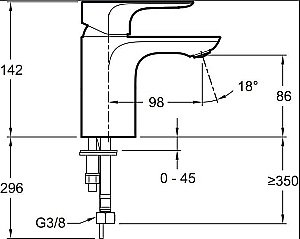 Cмеситель для раковины Jacob Delafon ALEO E72277-CP купить в интернет-магазине сантехники Sanbest