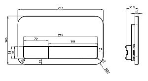 Кнопка для инсталляции Villeroy&Boch ViConnect 922490AN черный матовый купить в интернет-магазине сантехники Sanbest