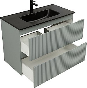 Тумба с раковиной Aquanet Джейн (Flat) 335435/329256 90 мисти грин для ванной в интернет-магазине Sanbest