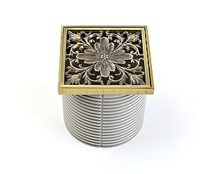 Душевой трап с решеткой Bronze De Luxe 21975-57 бронза купить в интернет-магазине Sanbest