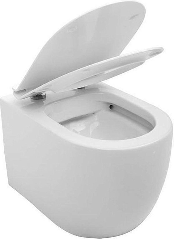Подвесной унитаз Aquanet Rimless Cetus-W BL-102N-WHT с крышкой микролифт, безободковый купить в интернет-магазине Sanbest