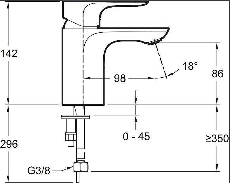 Cмеситель для раковины Jacob Delafon ALEO E72277-CP купить в интернет-магазине сантехники Sanbest