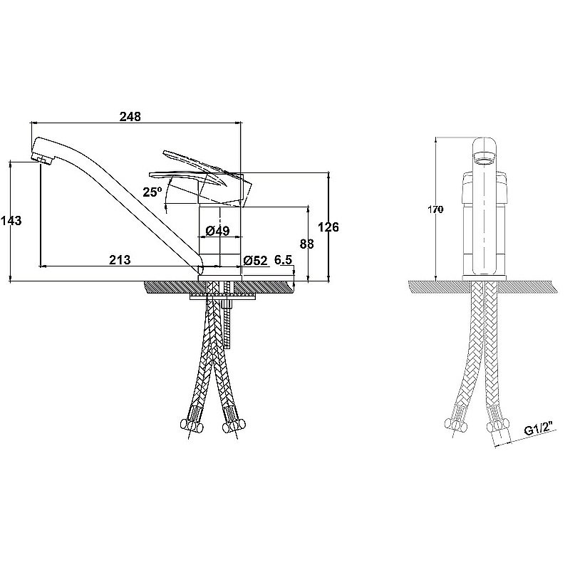 Смеситель для кухни Kaiser Planet 14033 купить в интернет-магазине сантехники Sanbest