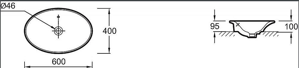 Раковина Jacob Delafon PRESQU'ILE 60 E4439-00 белая купить в интернет-магазине Sanbest