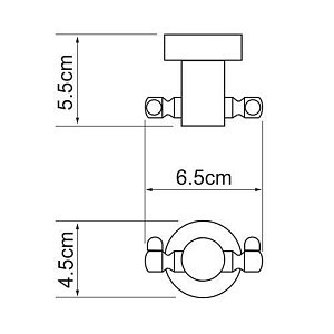 Крючок WasserKRAFT Donau K-9423D купить в интернет-магазине сантехники Sanbest