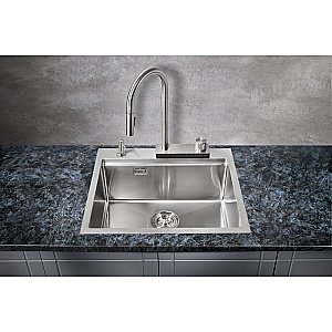 Мойка кухонная Milacio Denia 57 Steel MC.77400 нержавеющая сталь купить в интернет-магазине сантехники Sanbest